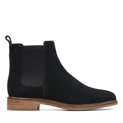 clarks leather booties