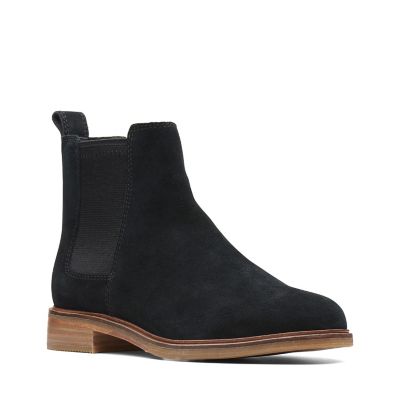 clarks long black boots