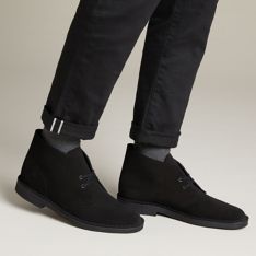 Desert Boot Black Suede Clarks