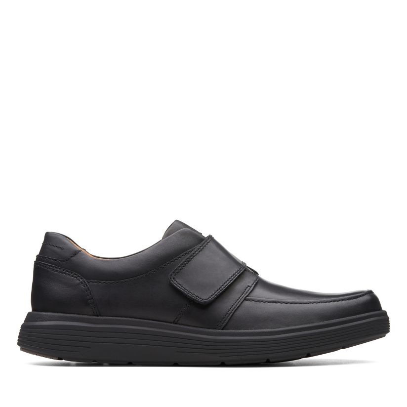 jugar bolsillo Inspección Men's Un Abode Strap Black Leather Shoes | Clarks