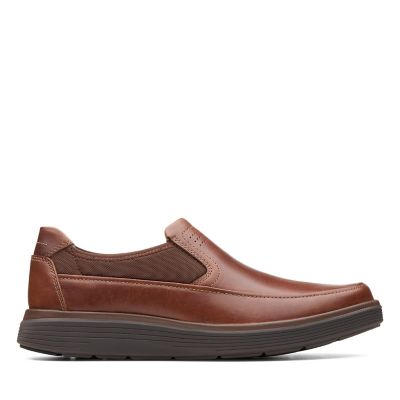 clarks brown leather loafers