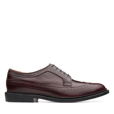 clarks oxblood brogues