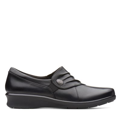 clarks ladies black shoes