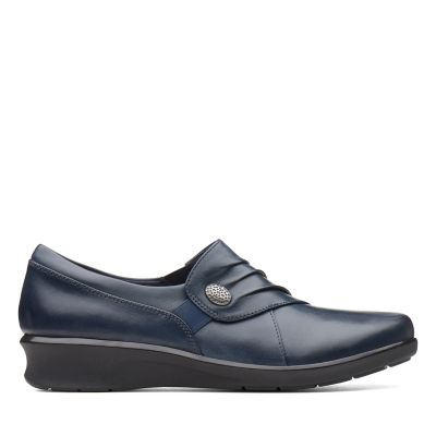 clarks navy blue shoes