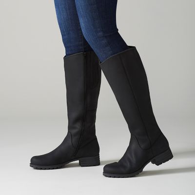clarks marana trudy leather knee boots