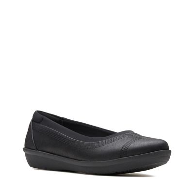 clarks ayla low black