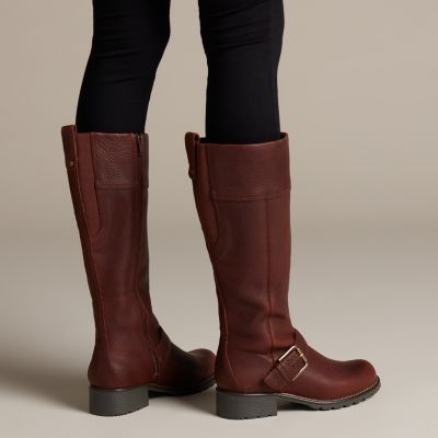 women's clarks boots black leather orinoco jazz