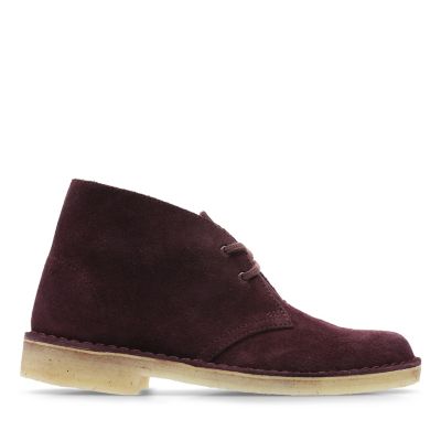 clarks bordeaux desert boots