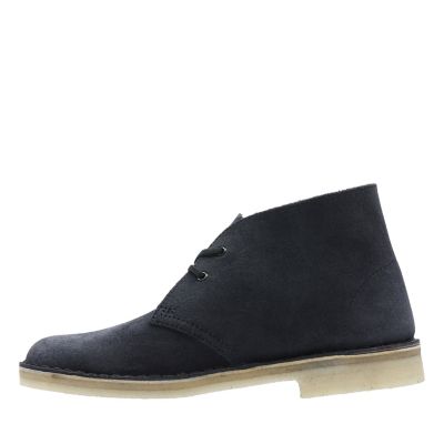 clarks desert boot blue navy
