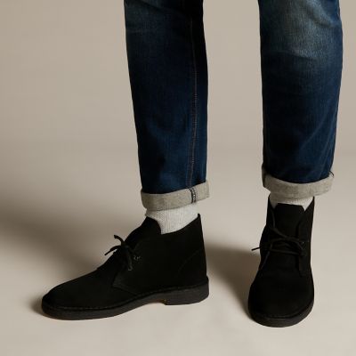 black clarks desert boots