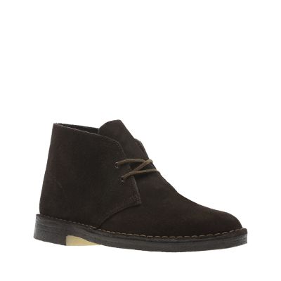 clarks desert london dark brown suede