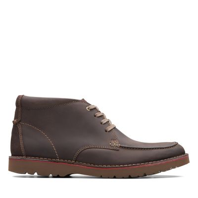 clarks mens brown ankle boots