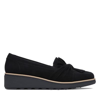 clarks black suede shoes