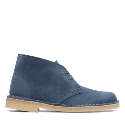 clarks desert boot blue grey