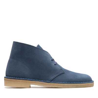 navy blue desert clarks