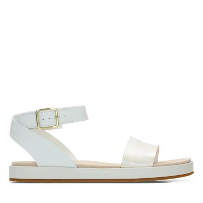 clarks cream sandals