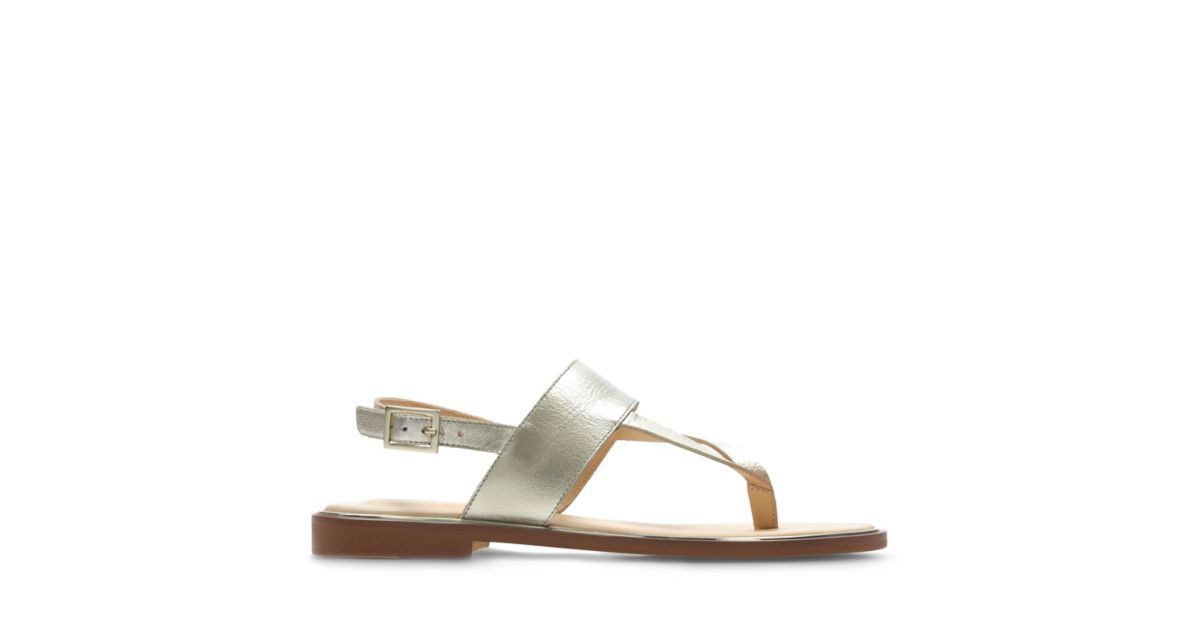 Ellis Opal Champagne Leather - Womens Sandals - Clarks® Shoes Official ...