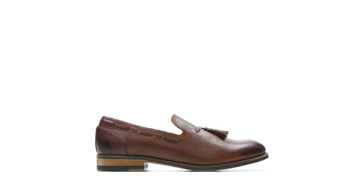 clarks flow plain british tan