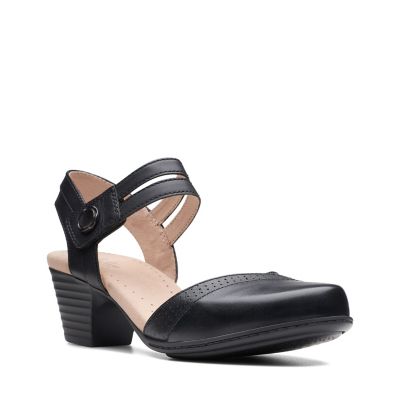 Valarie Rally Black Leather - Clarks 