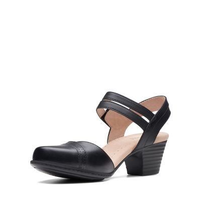 Valarie Rally Black Leather - Clarks 