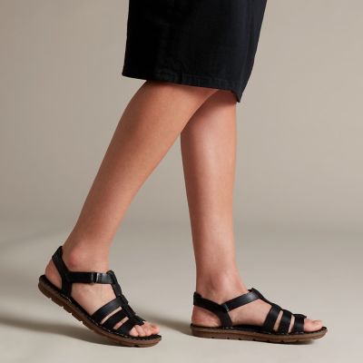 clarks women's annadel eirwyn wedge sandal black