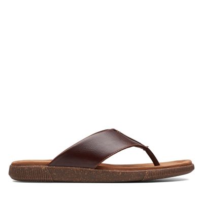 clarks leather sandals mens