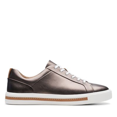 clarks silver trainers