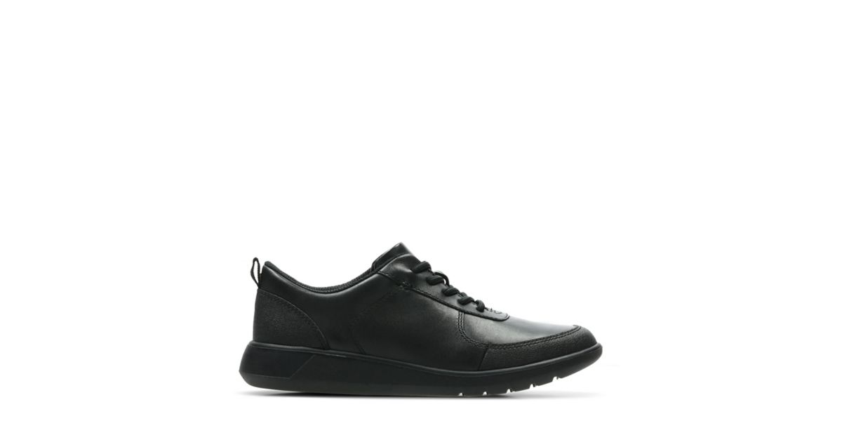 Scape Street Youth Black Leather | Clarks