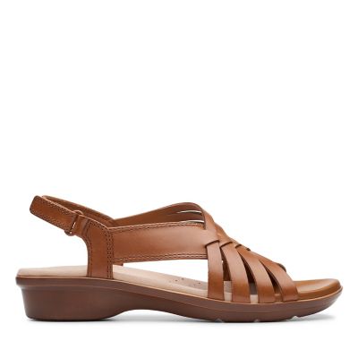 clarks womens leather sandals