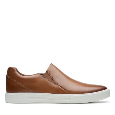 tan leather slip on sneakers