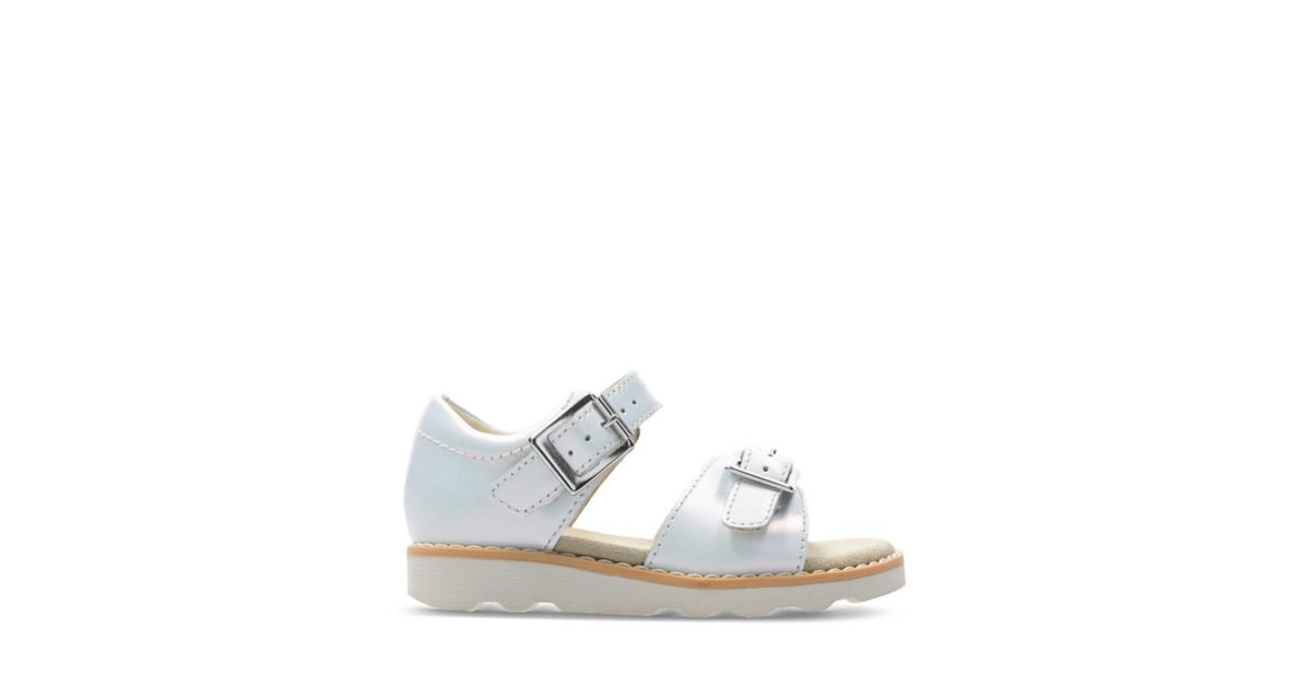 Crown Bloom T White Leather-Girls Sandals- Clarks® Shoes Official Site ...