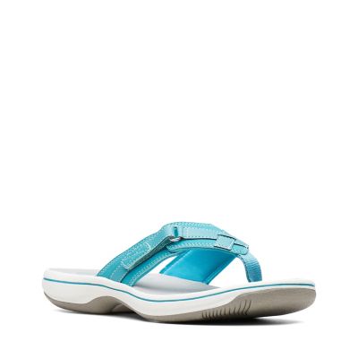 clarks womens cloudsteppers breeze sea flip flops