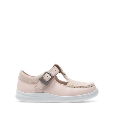 clarks sandals kids pink