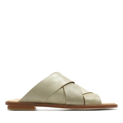 clarks ladies gold sandals