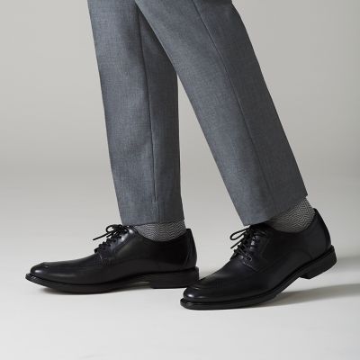 black leather clarks