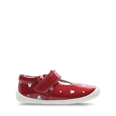 clarks red baby shoes