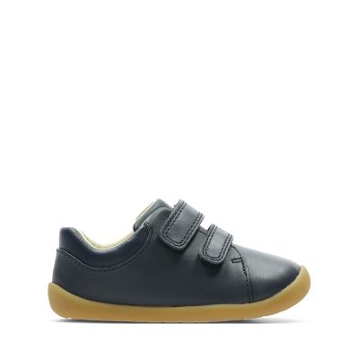 clarks first shoes navy blue