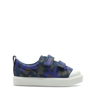 City Flare Lo Toddler Navy Camo | Clarks