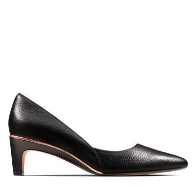 clarks black patent court shoes