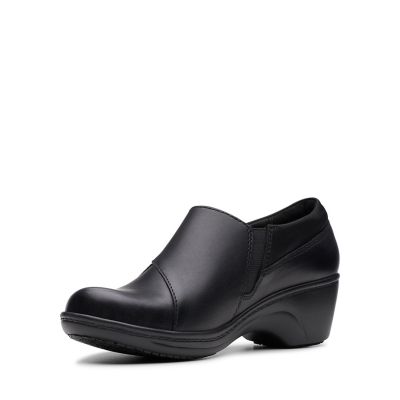 clarks grasp chime black patent