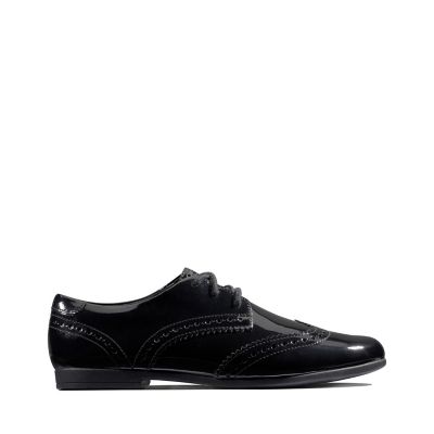 scala lace youth black patent