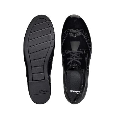 scala lace youth black patent