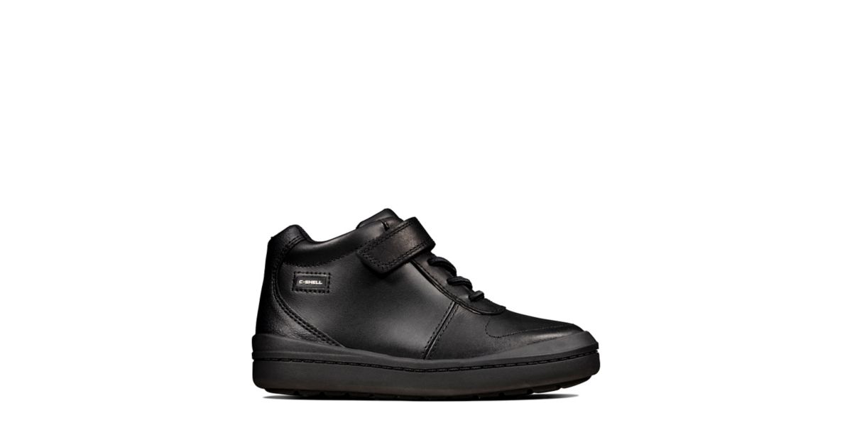 clarks star stride black leather
