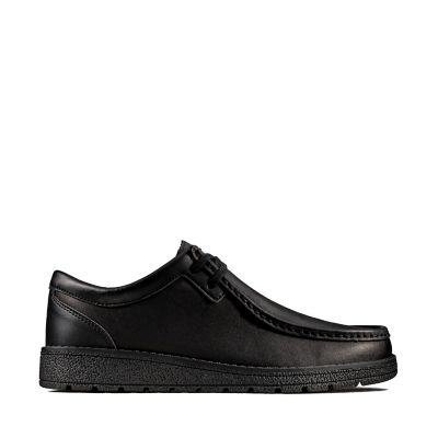 Mendip Craft Youth Black Leather | Clarks