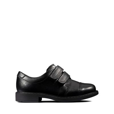 clarks black toddler shoes