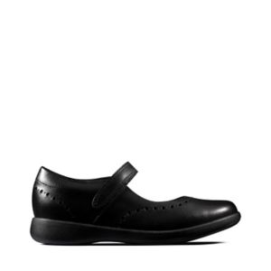 SALE Boys Wing Lite G fitting black coated leather School  shoe by Clarks £19.99 
