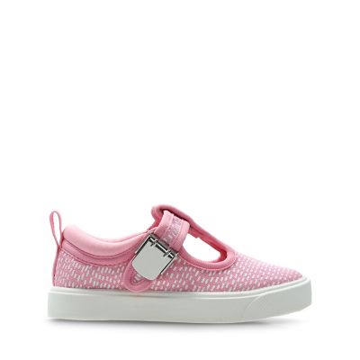 clarks girls canvas shoes