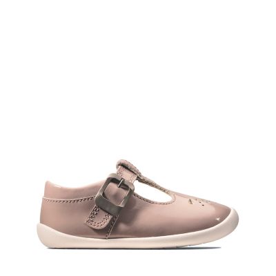 clarks pink patent shoes