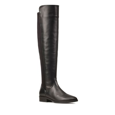 clarks wedge knee high boots