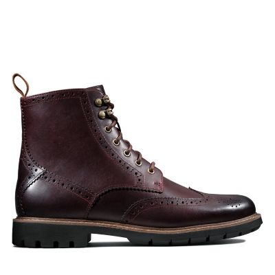 clarks burgundy mens shoes